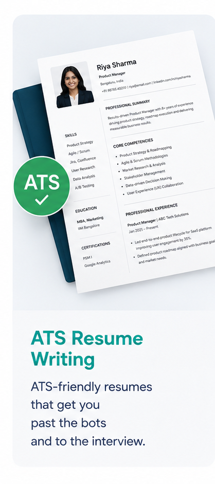 ATS resume mockup