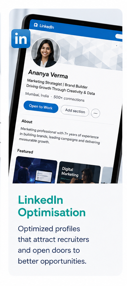 LinkedIn profile mockup