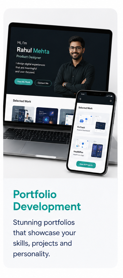 Personal portfolio site mockup